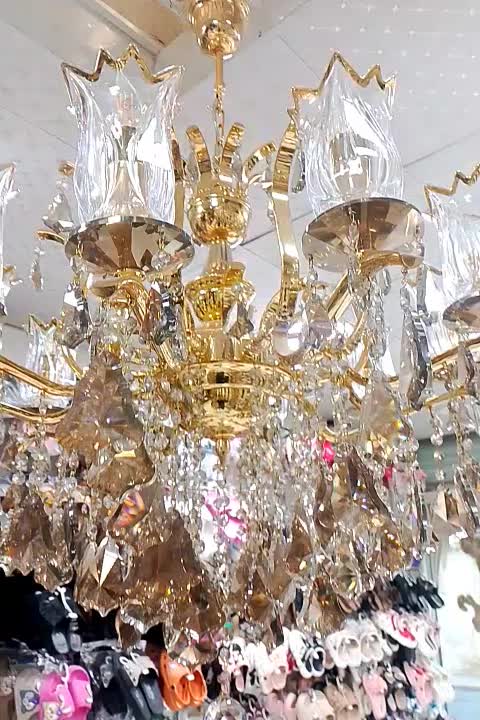 لوستر آب طلا ۱۰ شاخه|لوستر و چراغ آویز|نسیمشهر, |دیوار