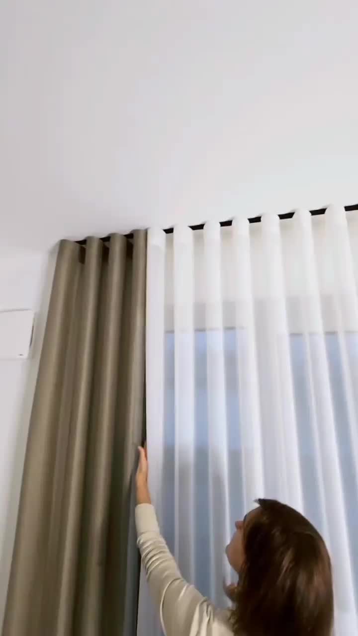 پرده مینیمالیسم با نوار و چوب پرده مخصوص|پرده، رانر، رومیزی|پرند, فاز ۴|دیوار