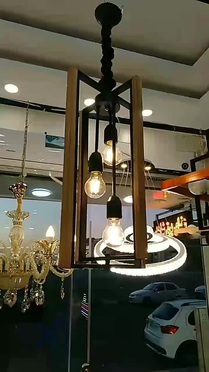 لوستر چوبی فلزی|لوستر و چراغ آویز|شهریار, شهرک شاهد|دیوار