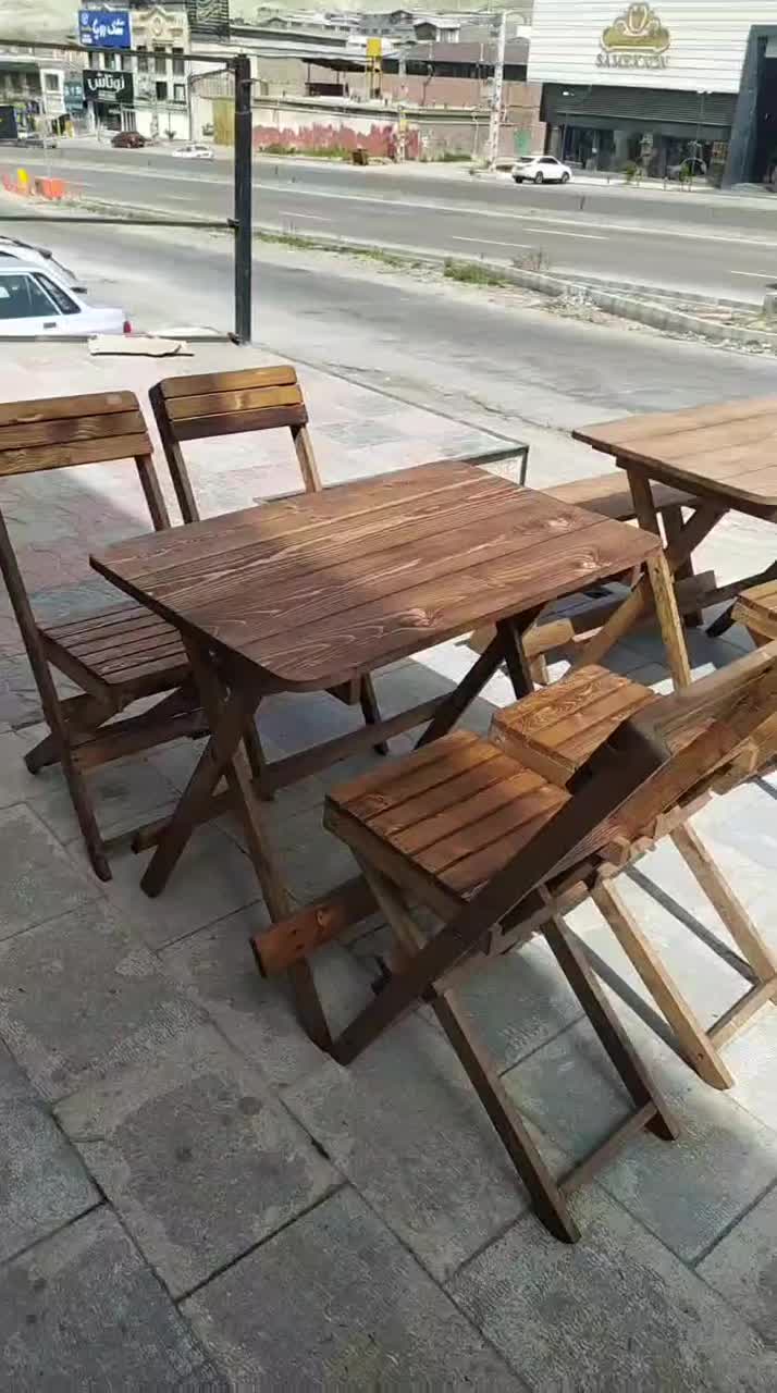 میز و صندلی تاشو چوبی (چوب روسی نراد)|میز و صندلی غذاخوری|پردیس, شهرک صنعتی کمرد|دیوار