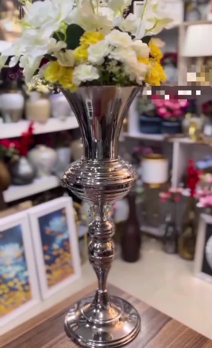 گلدان فلزی کنارسالونی۶۵سانتی رنگ ثابت|گل مصنوعی|ری, سیزده آبان|دیوار