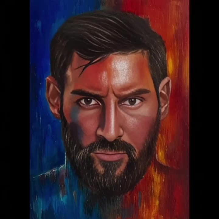 طراحی چهره سیاه قلم و رنگ روغن|تابلو، نقاشی، عکس|مشهد, شهید فرامرز عباسی|دیوار