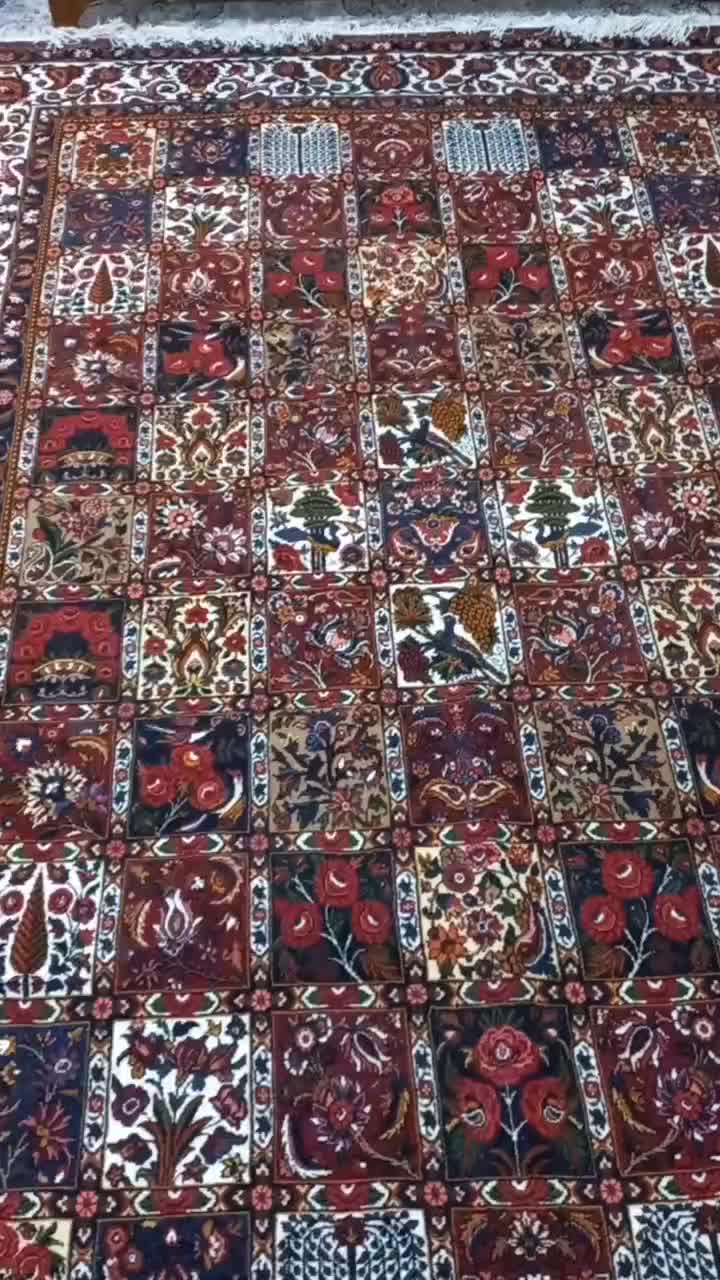 قالی دستبافت خشت چالشتری|فرش|شهرکرد, |دیوار