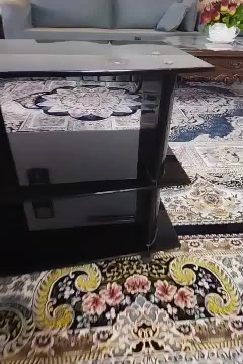 میز تلویزیون شیشه‌ای مشکی شیک و تمیز|میز تلویزیون|خمین, |دیوار