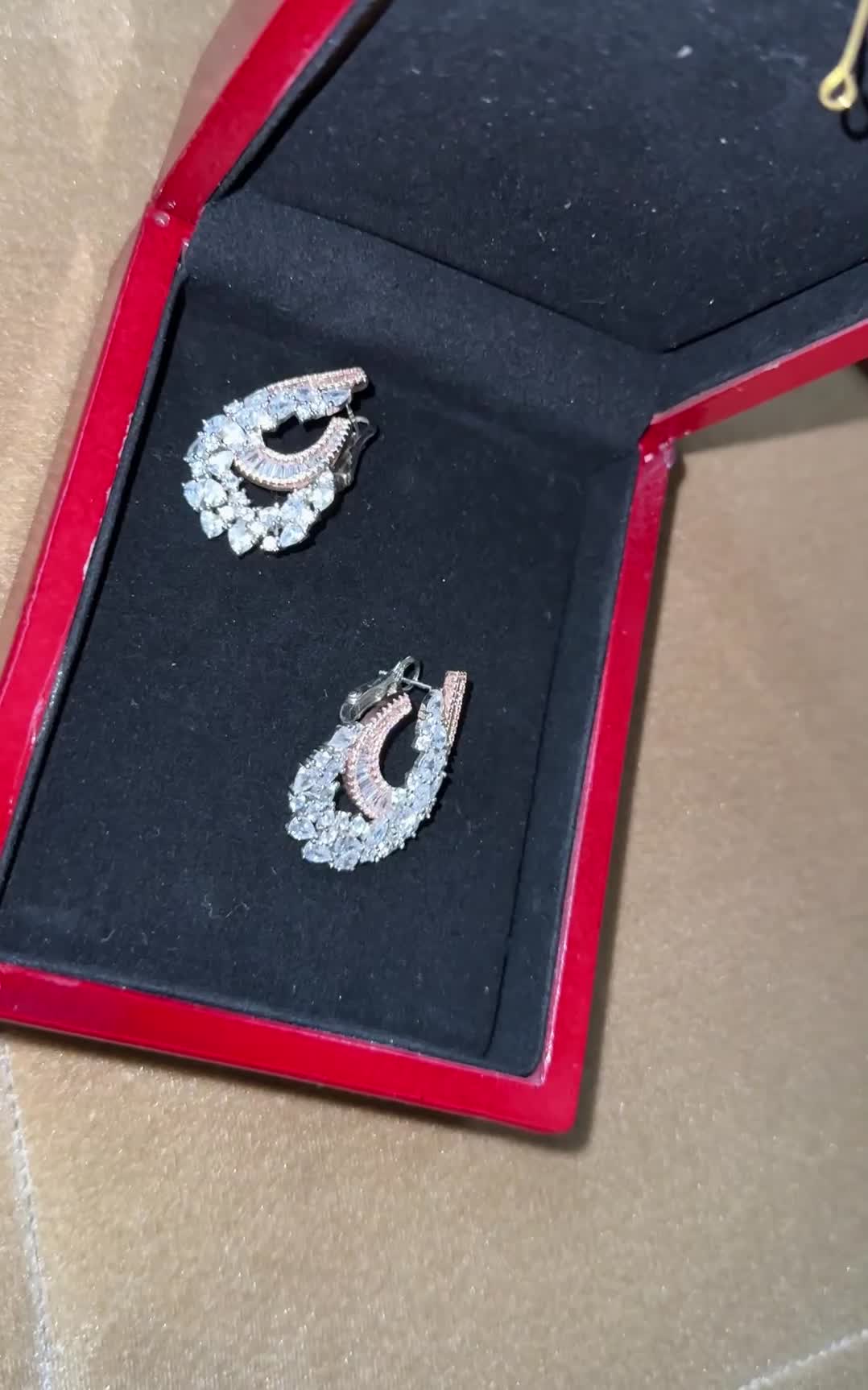 گوشواره جواهری نقره ۹۲۵|جواهرات|تبریز, |دیوار