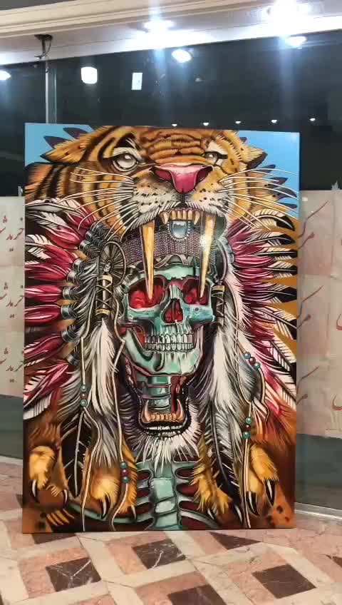 تابلو اسکلت اجرا شده رو بوم نقاشی|تابلو، نقاشی، عکس|تهران, صادقیه|دیوار