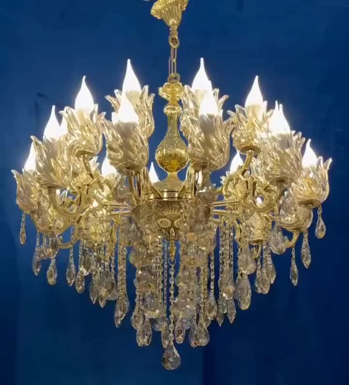 لوستراسکای لاله مدل دوگل اصل برنج24شعله سرپیچh7joo|لوستر و چراغ آویز|تهران, نعمتآباد|دیوار