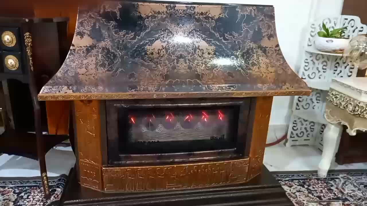 بخاری طرح شومینه نو|بخاری، هیتر، شومینه|شاهینشهر, عطار|دیوار