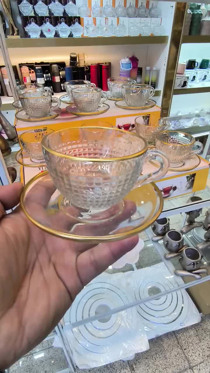 فنجان نعلبکی چایخوری لب طلا کادویی جهیزیه«امیددکور|ظروف سرو و پذیرایی|مشهد, شهرک رازی (شهرک غرب)|دیوار