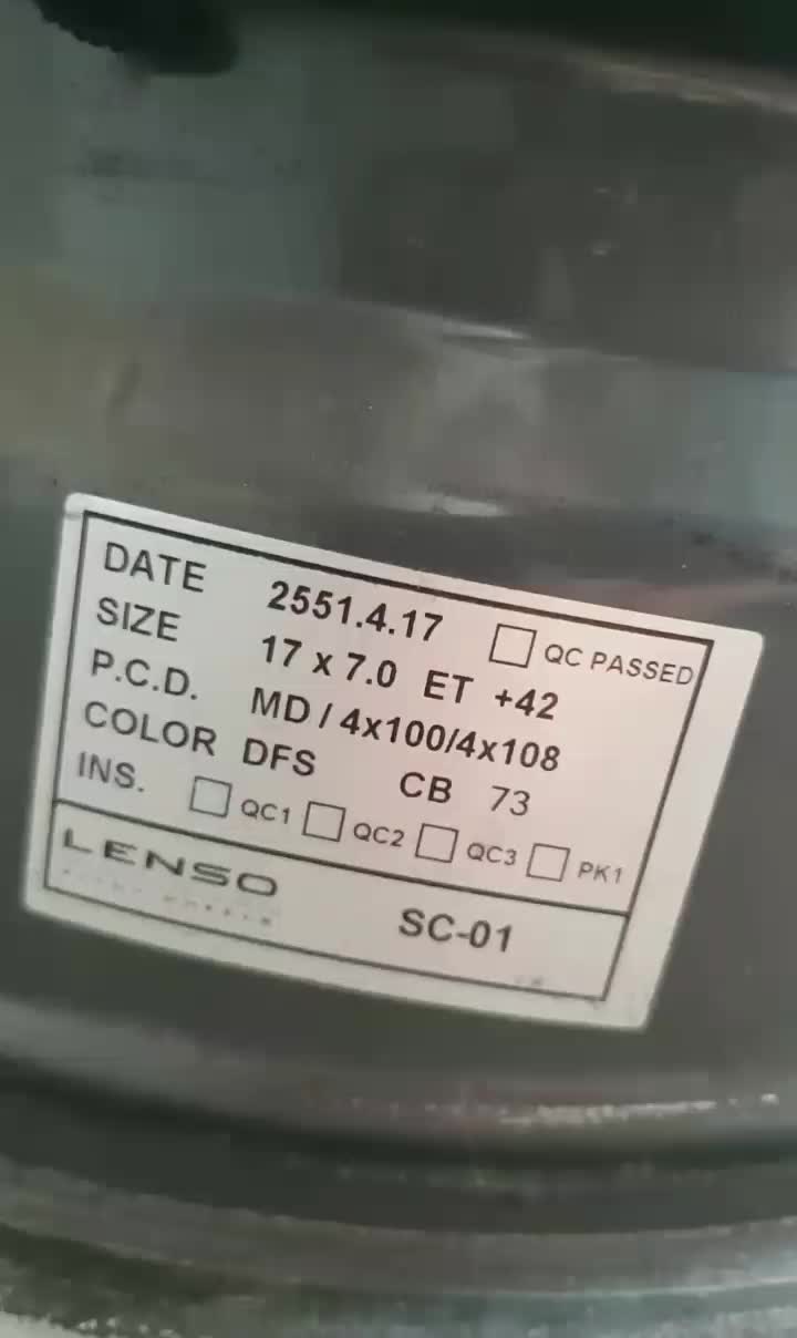 رینگ ۱۷ lenso سامورایی اورجینال شناسنامهدار|قطعات یدکی و لوازم جانبی|مشهد, رضاشهر|دیوار