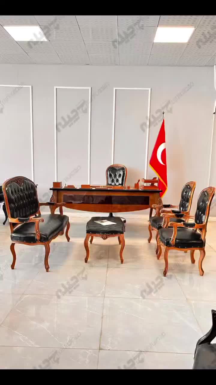مبلمان اداری میز مدیریت رویال پولیشی نیم ست کلاسیک|دفتر کار|تهران, فاطمی|دیوار