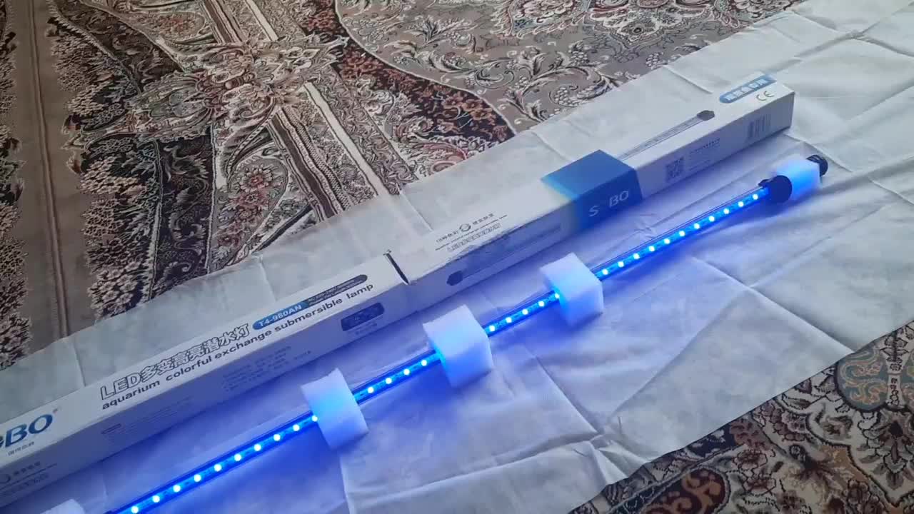 مهتابی هشت رنگ ۱۰۰ سانت اکواریوم نو نو تعویض با|ماهی|اصفهان, شهرک صنعتی امیرکبیر (شاپور جدید)|دیوار