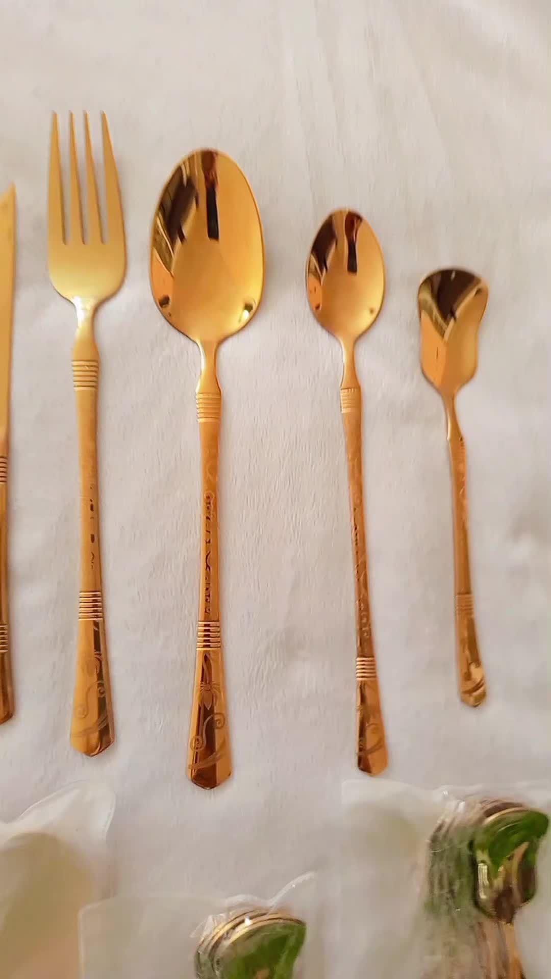 قاشق چنگال طلایی یونیک hamashun 3 melion|ظروف سرو و پذیرایی|فردیس, شهرک ارم|دیوار