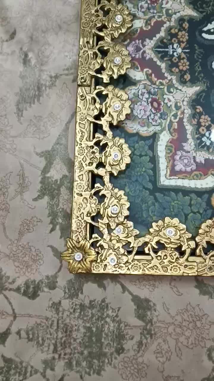 تابلو برنزی طرح 4 قل|تابلو فرش|تهران, خاک سفید|دیوار