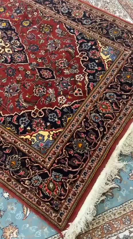 فرش ذرع ونیم دستبافت کرک اردکان کاشان|فرش|تهران, مسعودیه|دیوار