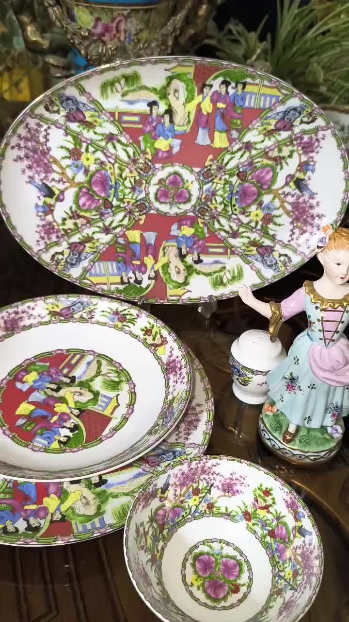 سرویس غذا خوری گل مرغی آنتیک|ظروف سرو و پذیرایی|تهران, شهرک خرازی|دیوار