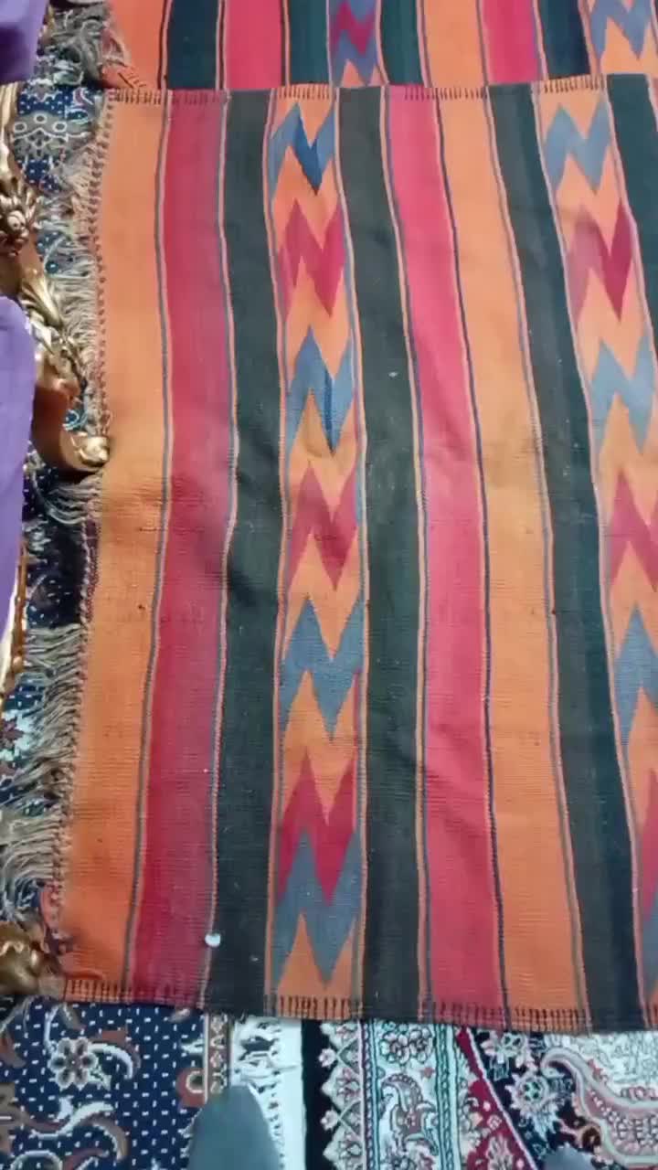 جاجیم پشم گوسفند قدمت دار|گلیم، جاجیم، گبه|احمدآبادمستوفی, |دیوار