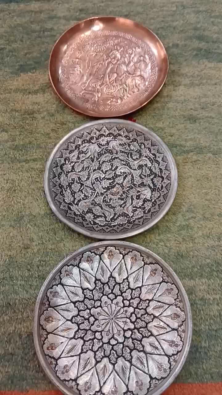 ۳ عدد دیوارکوب . با بهترین نقوش و قلم زنی عالی|کلکسیون اشیاء عتیقه|تهران, آرژانتین|دیوار