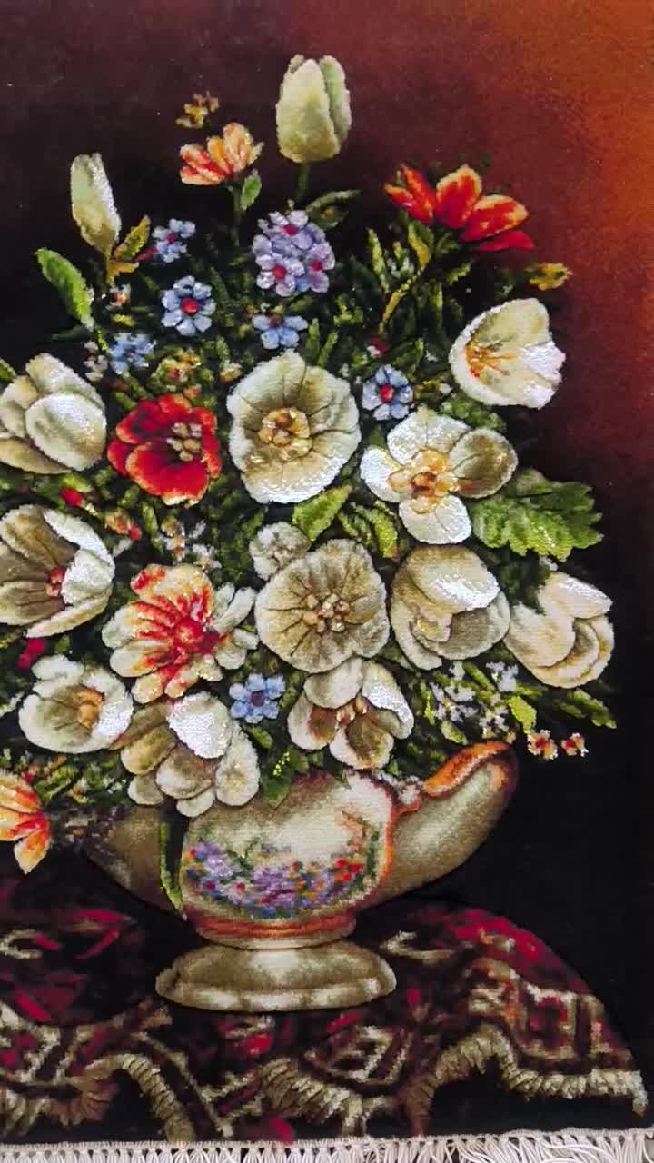 تابلو فرش گل روز مادر|تابلو فرش|تبریز, |دیوار