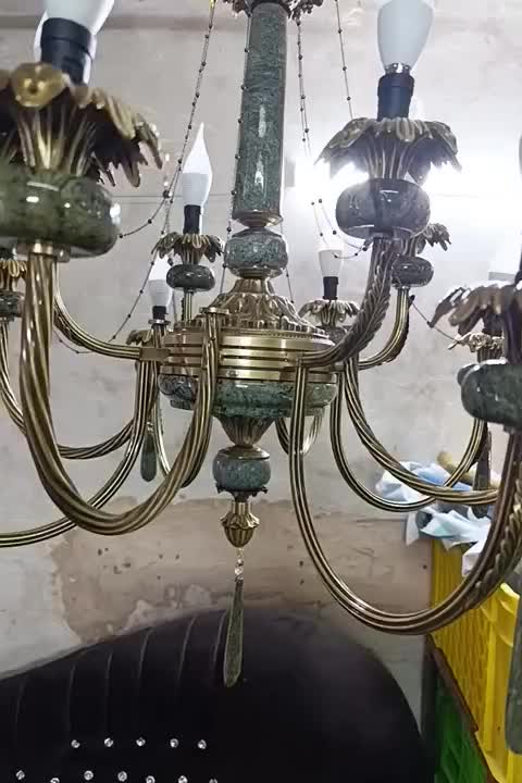 لوستر کلاسیک سنگ طبیعی با ضمانت کتبی|لوستر و چراغ آویز|اصفهان, کردآباد|دیوار