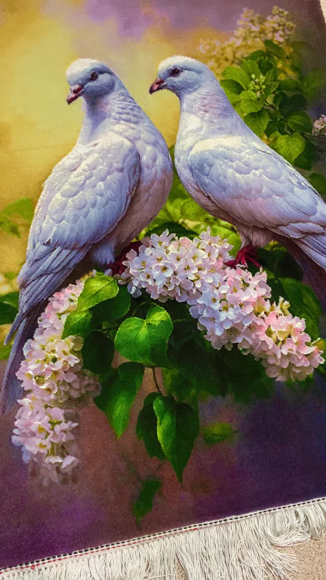 تابلوفرش دستبافت «دوکبوتر عاشق»|تابلو فرش|تهران, بازار|دیوار