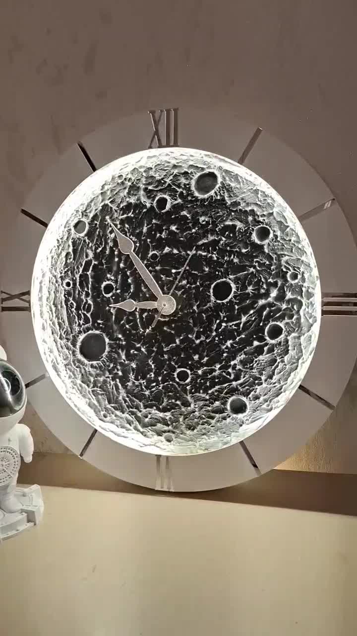 ساعت طرح ماه کامل|ساعت دیواری و تزئینی|لاهیجان, مهرگان|دیوار