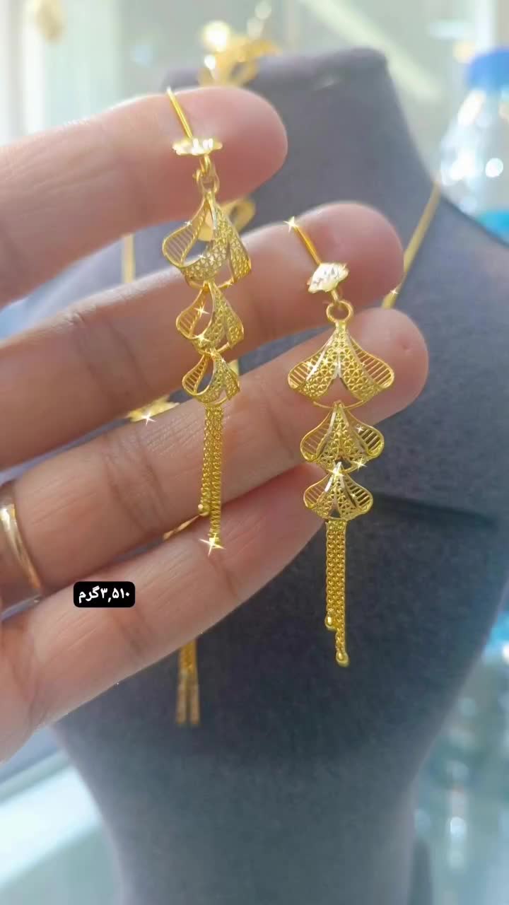 گوشواره کلکته اماراتی|جواهرات|شادگان, |دیوار