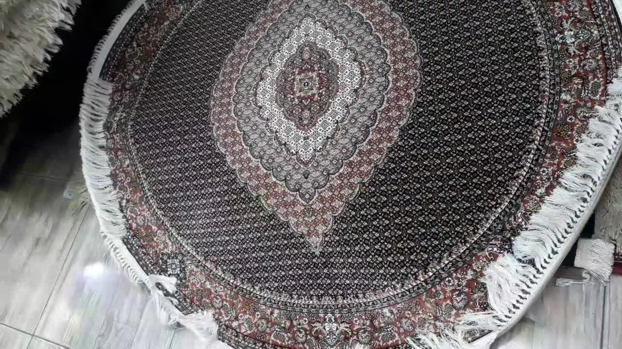 فرش دایره ماهی گرد ۱/۵×۱/۵ سایز درباری۱۰۰۰شانه|فرش|تبریز, |دیوار