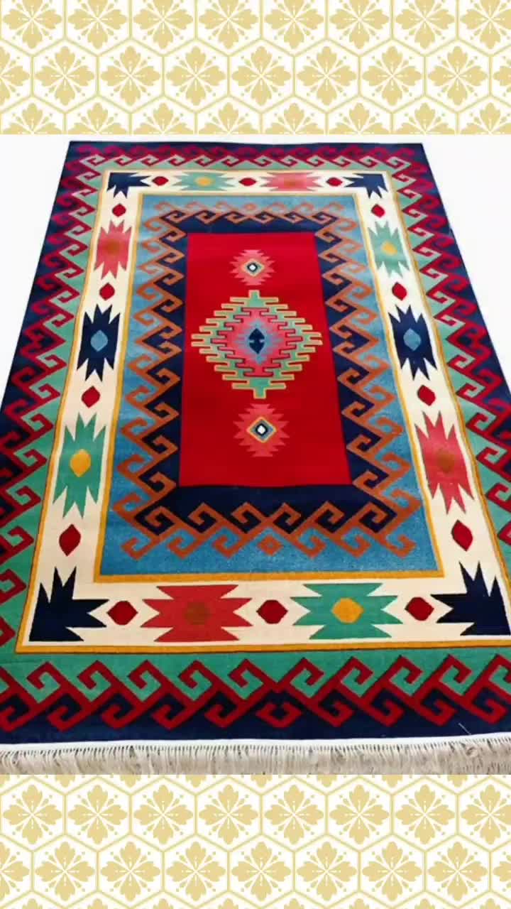 تولید و فروش گبه و گلیم برشی کاشان|گلیم، جاجیم، گبه|کاشان, مزرعه نو|دیوار