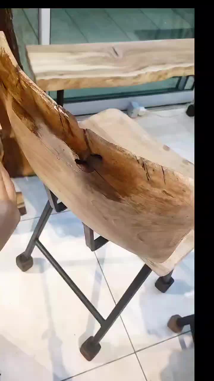 صندلی چوبی روستیک چوب گردو صندلی ناهارخوری خاص|میز و صندلی غذاخوری|مشهد, الهیه|دیوار