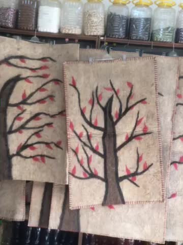 نمداعلی، شسته شده،دوبرابر پشم|گلیم، جاجیم، گبه|قم, ارم|دیوار