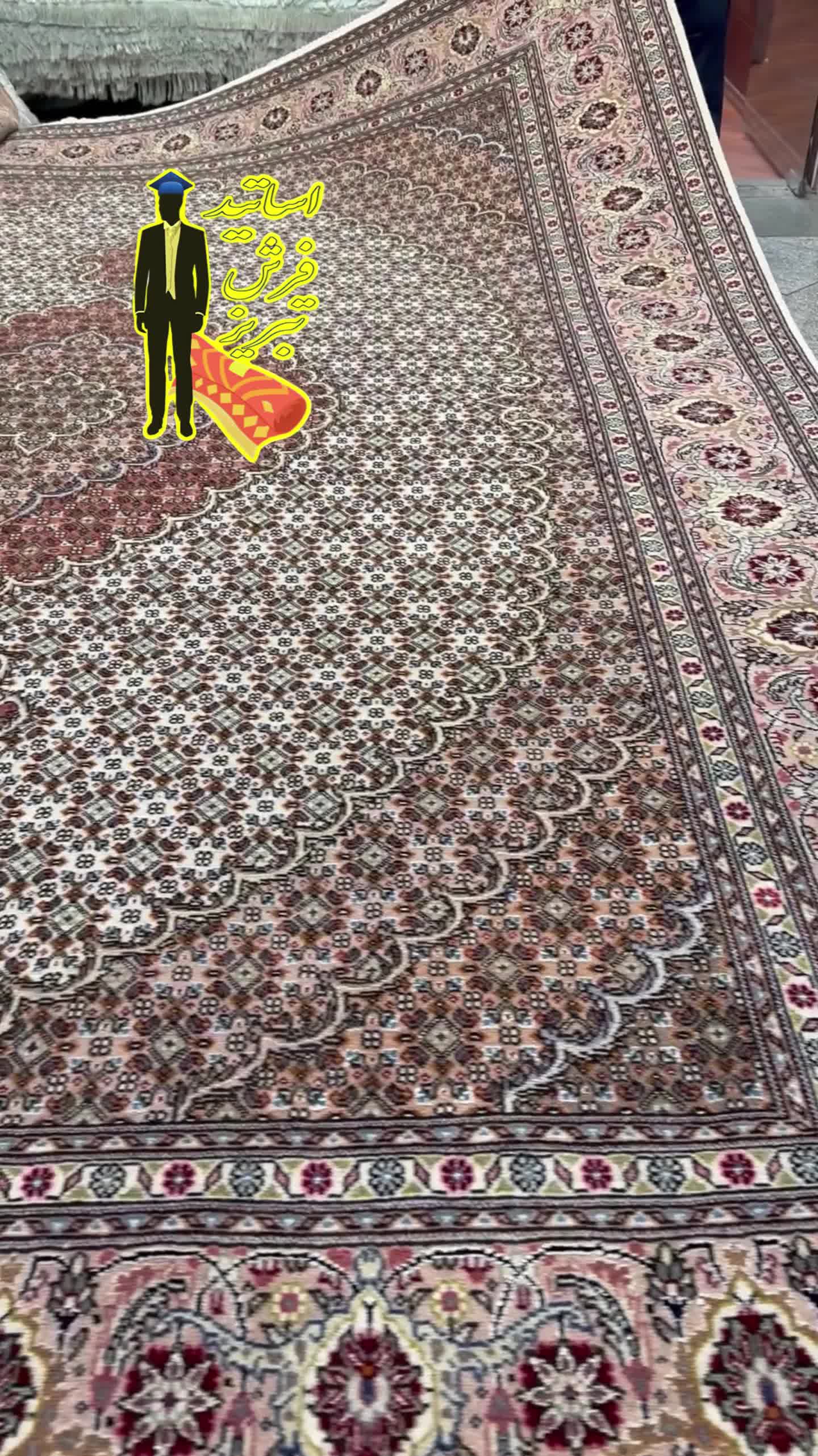 اساتیدفرش-۹متری ماهی مرینوس۴۰رج(اقساطبدون بهره)|فرش|تبریز, |دیوار