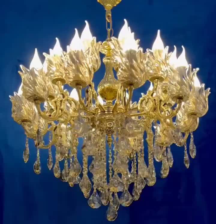 لوستر۱۰۰%برنج باسرپیچe14و۱۸+۶جای لامپ لاله بلور|لوستر و چراغ آویز|تهران, نعمتآباد|دیوار