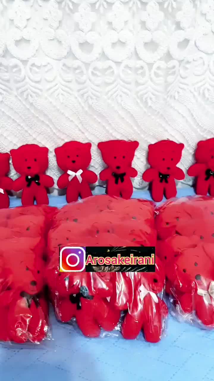 عروسک خرس آویز چسبی کوچک عمده قرمز جاکلیدی|اسباب‌بازی بچه|تهران, بهمن یار|دیوار