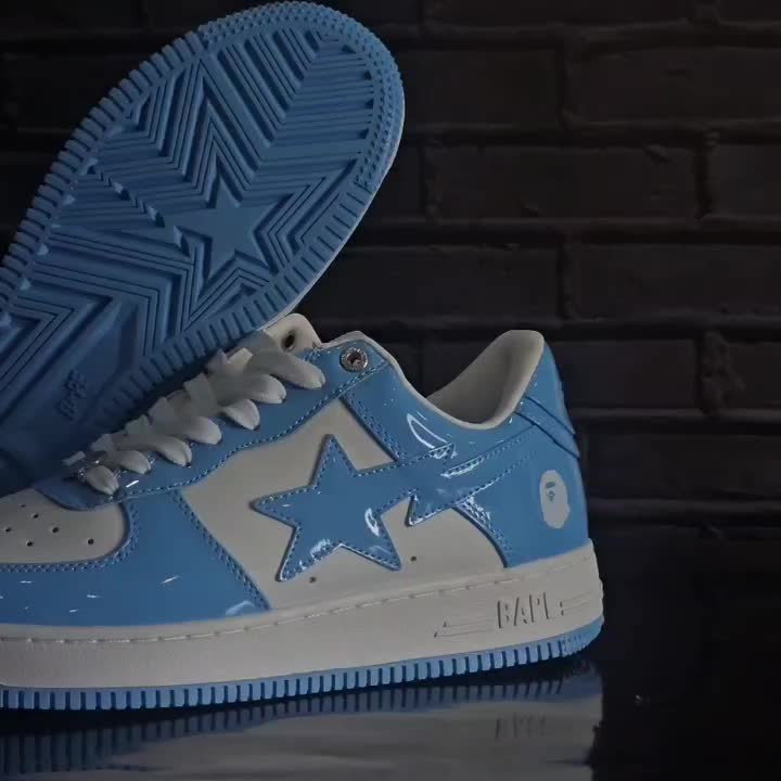 کتونی بیپ استار کلاسیک BAPE سفید آبی زیبا و خوش رخ|کیف، کفش، کمربند|تهران, پرستار|دیوار