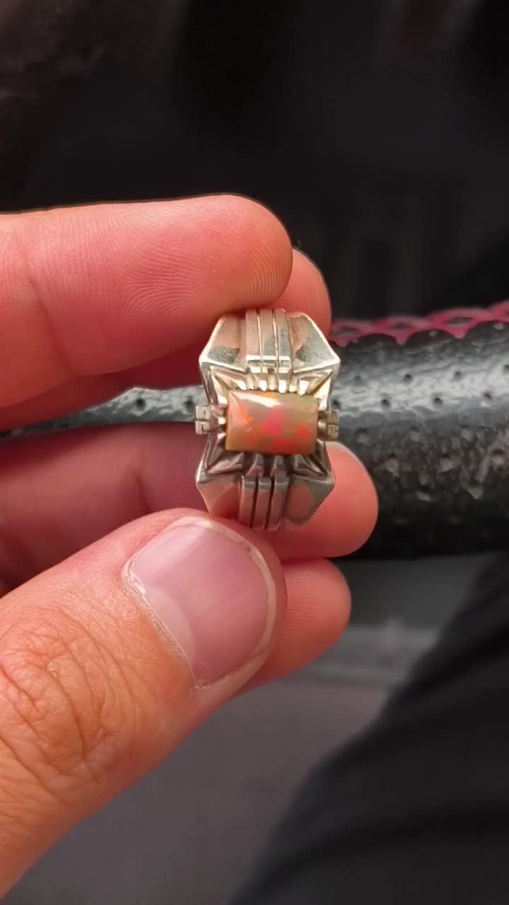 انگشتر زیبای اوپال تمام دستساز|جواهرات|اردبیل, |دیوار