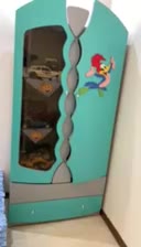 تخت کودک و نوجوان و دو تا پاتختی،کمد،فرش،پرده|تخت و سرویس خواب|قزوین, |دیوار