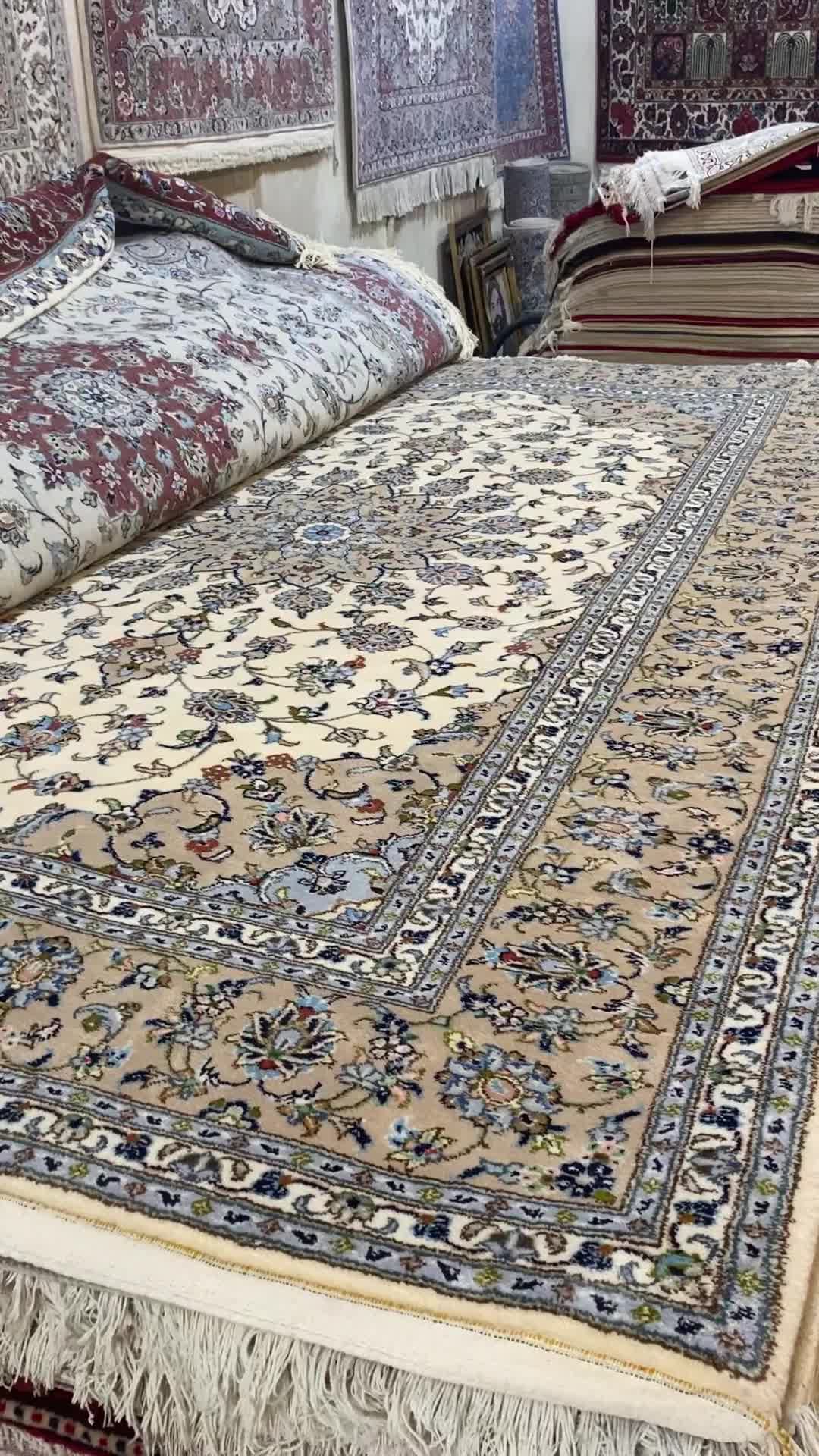 جفت شیش متری پشم کاشان کرم اکبند|فرش|تهران, مدائن|دیوار