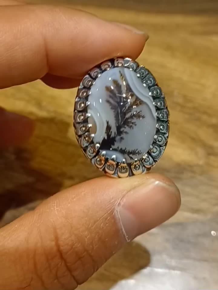 انگشتر عقیق شجر تک درخت قائن. کاب زنجان 1|بدلیجات|تهران, بازار|دیوار