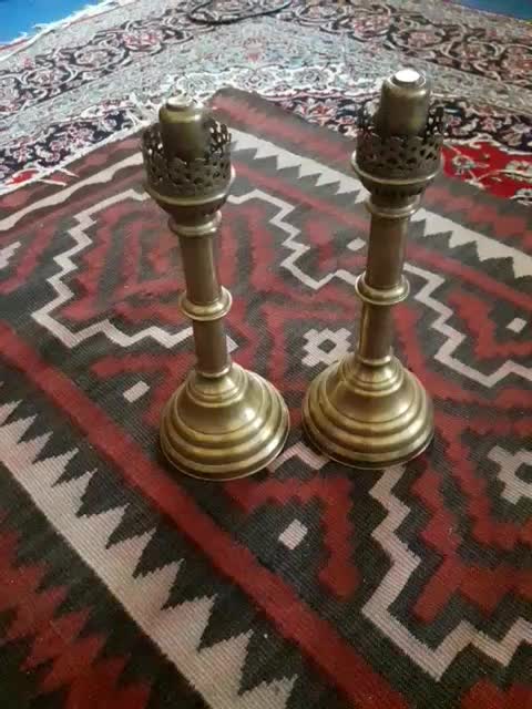 شمعدانی روسی اصل|کلکسیون اشیاء عتیقه|قزوین, |دیوار