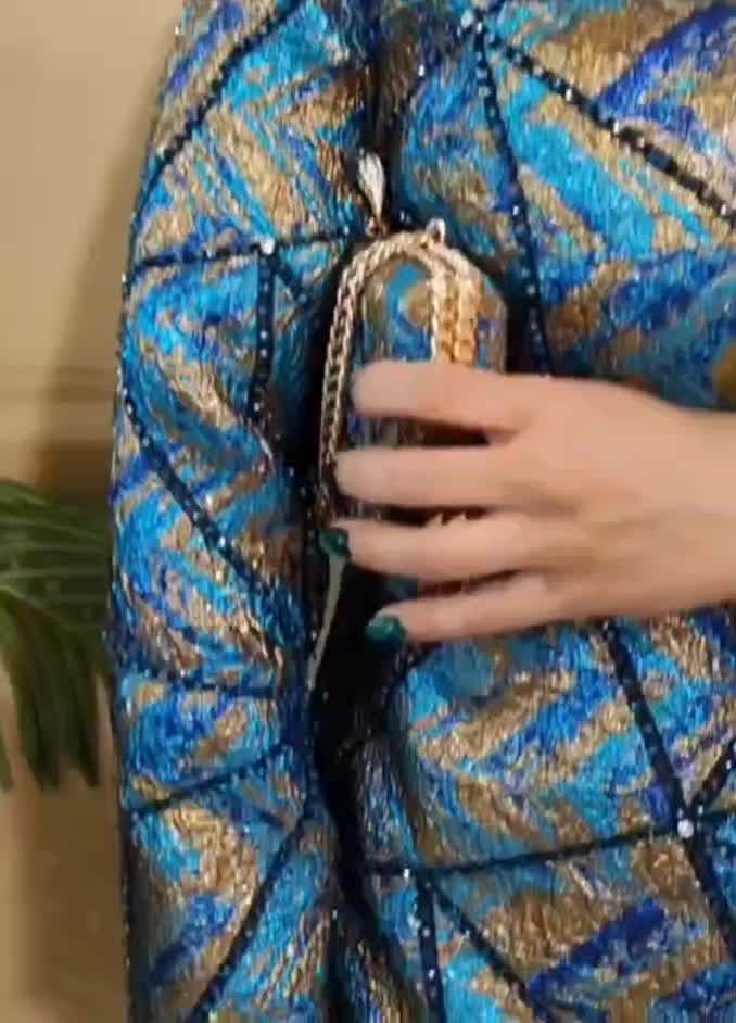 ست مانتو و کیف مجلسی جواهردوزی شده ژاکارد ترک|لباس|تهران, بازار|دیوار