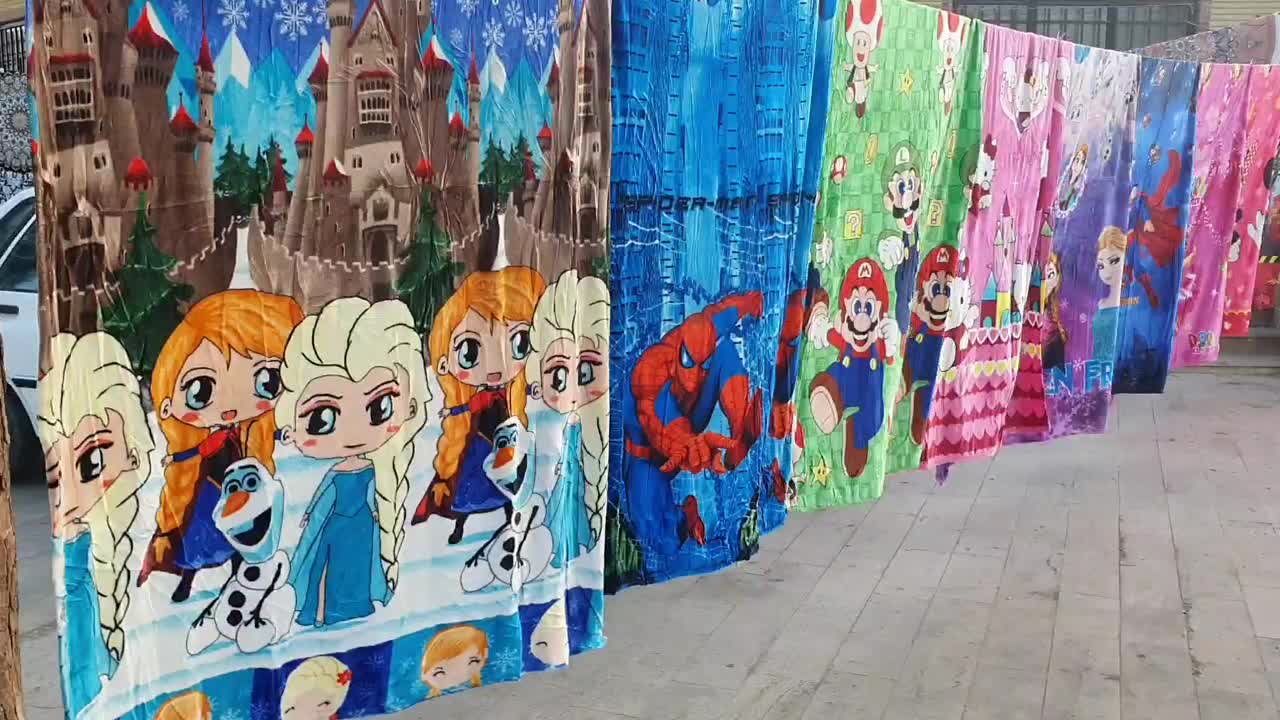 پتو ژله ای یکنفره طرح عروسکی|رختخواب، بالش، پتو|یزد, |دیوار