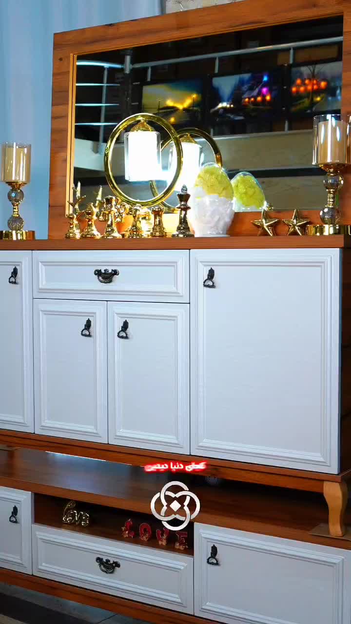 ست آینه کنسول و میز تلوزیون مدل سانای شرایطی|بوفه، ویترین، کنسول|تبریز, |دیوار