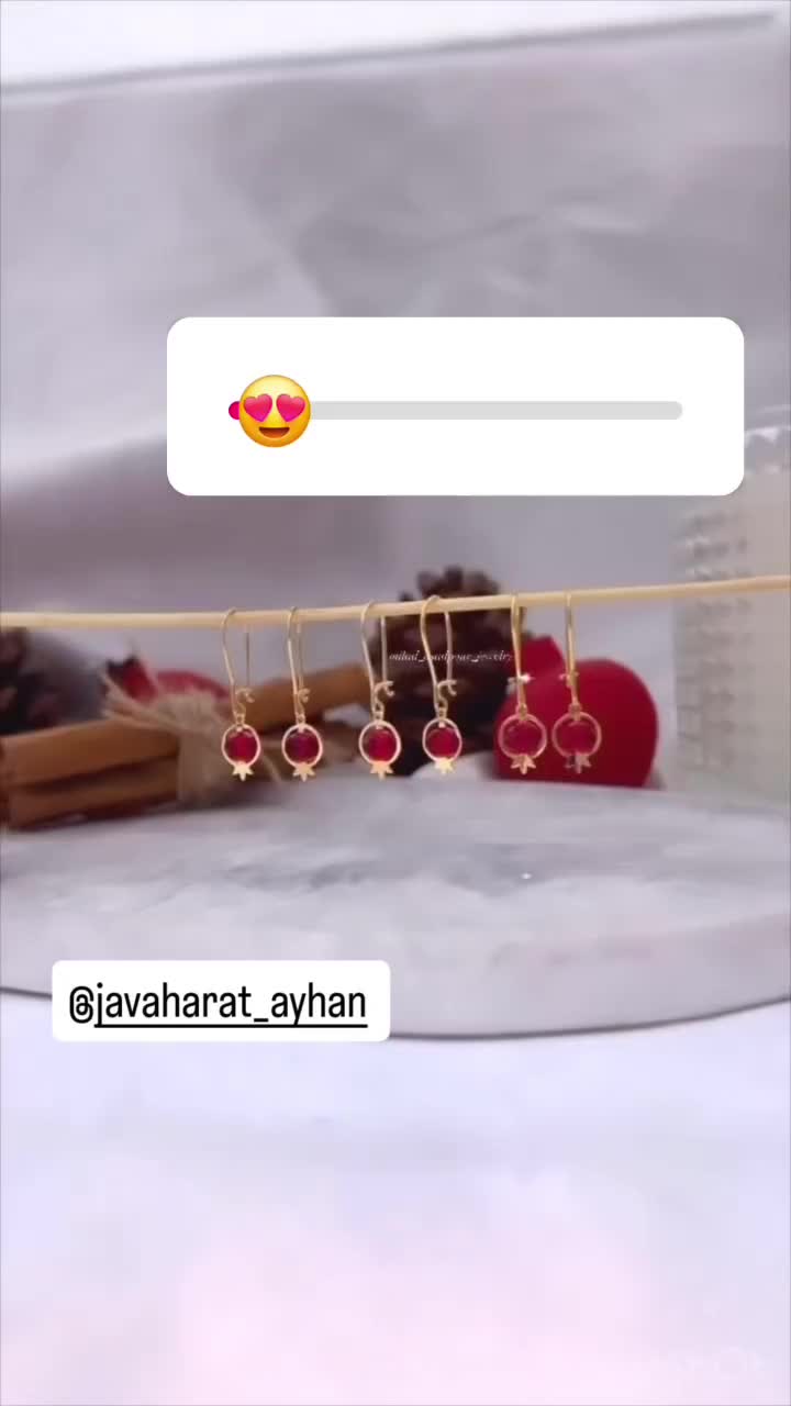 مدال انار و گوشواره یلدایی طلا|جواهرات|مرند, |دیوار