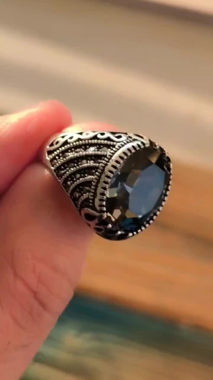 انگشتر استیل مردانه سنگ شیشه|بدلیجات|تهران, جیحون|دیوار