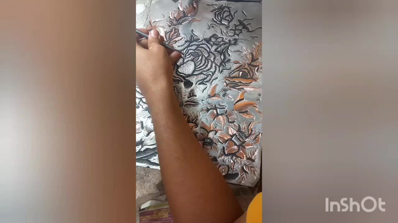 تابلو قلمزنی خاتم و نقاشی.جهیزیه.کادوئی. دکوراسیون|صنایع دستی و سایر لوازم تزئینی|اصفهان, پروین|دیوار
