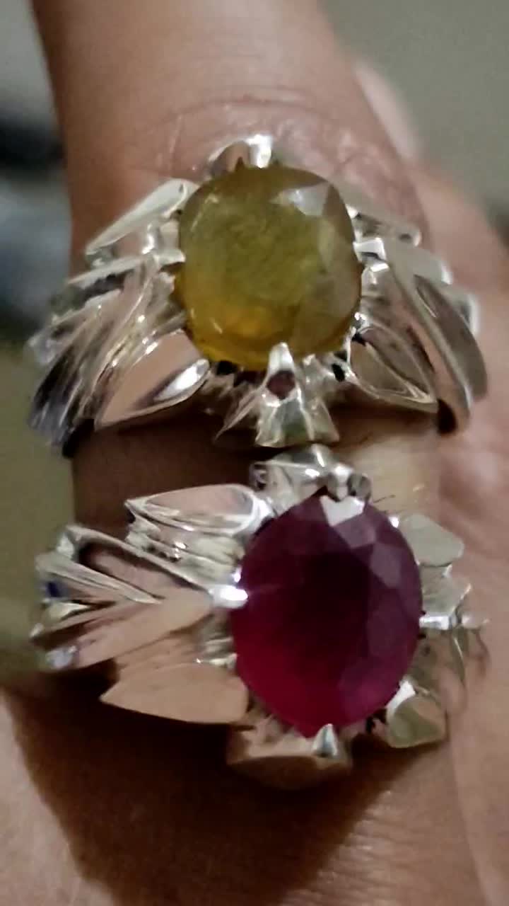 دوعدد انگشتر یاقوت معدنی|جواهرات|آزادشهر, |دیوار