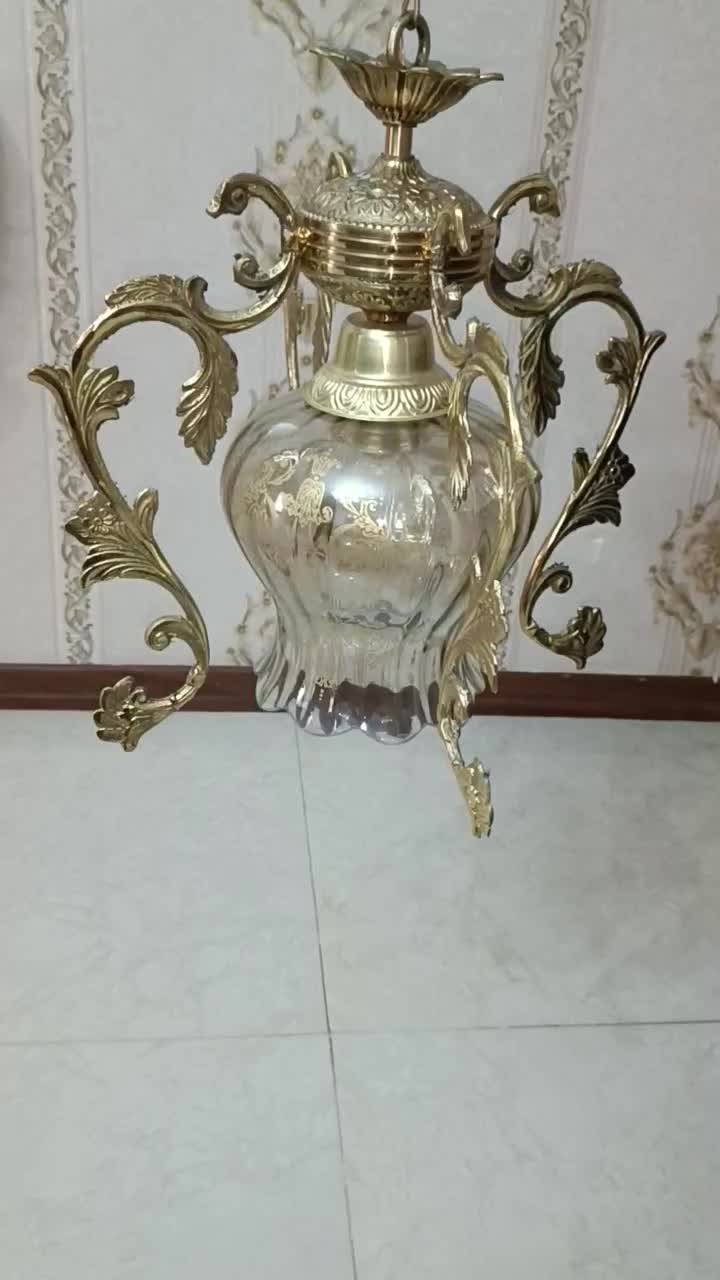 لوستر آشپزخانه اتاق خواب و راهرو برنجی تک لامپ|لوستر و چراغ آویز|تهران, خاک سفید|دیوار