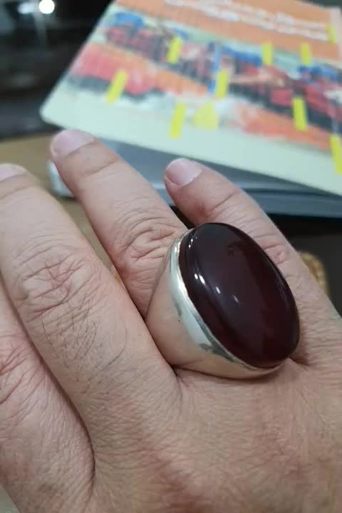 انگشتر نقره عقیق یمن دست ساز|جواهرات|بندر ماهشهر, |دیوار