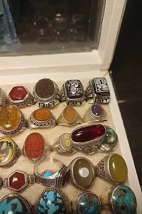 انگشتر. خط حیدر.  فیروزه. شجر|جواهرات|نیشابور, شهرآرا|دیوار